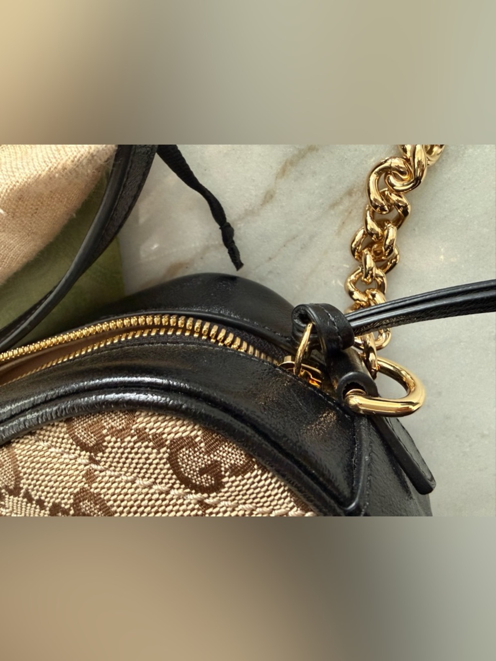 Gucci GG Marmont Shoulder Bag Quilted GG Canvas with leather - Picture 8 of 16